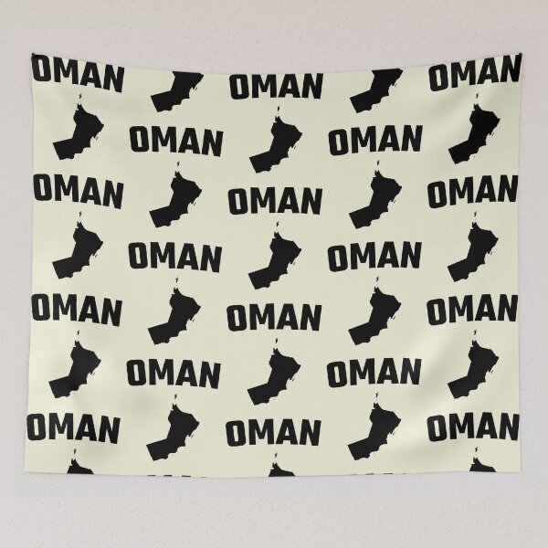 Item preview, Oman Map Silhouette - Modern Minimalist Oman Pride designed and sold by mashmosh.