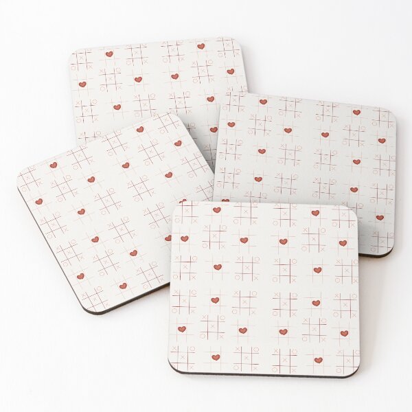 Item preview, Love Tic Tac Toe Pattern- Romantic XOXO Hearts Game Design  designed and sold by neenu-bhasin11.