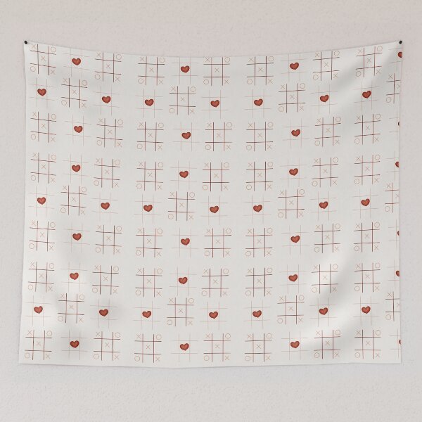 Item preview, Love Tic Tac Toe Pattern- Romantic XOXO Hearts Game Design  designed and sold by neenu-bhasin11.