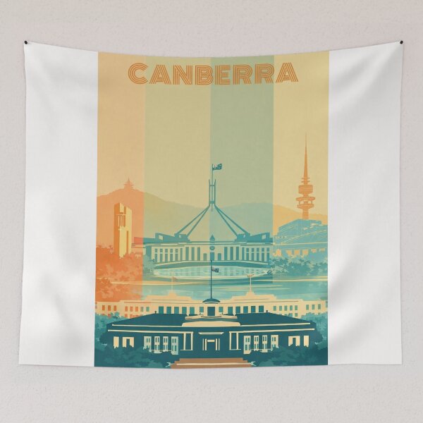 Item preview, Canberra Skyline with Parliament House, Telstra Tower and National Library designed and sold by Places On Earth.