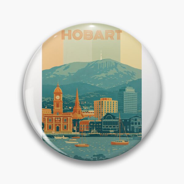 Item preview, Hobart Waterfront with Town Hall, Sailboats and Mount Wellington designed and sold by Places On Earth.