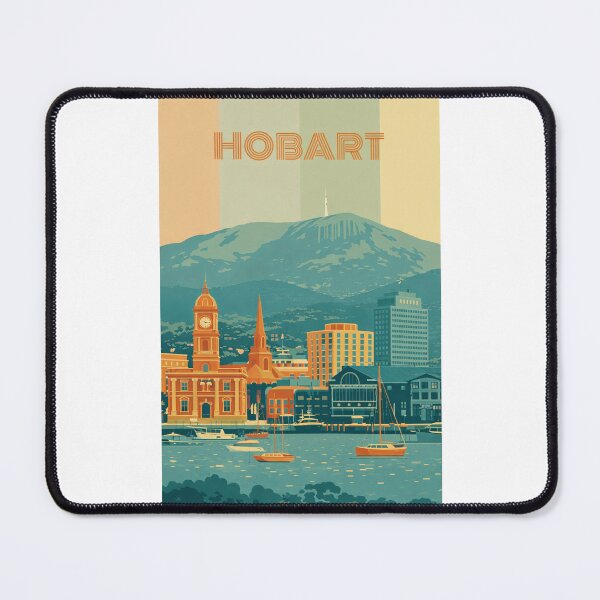 Item preview, Hobart Waterfront with Town Hall, Sailboats and Mount Wellington designed and sold by Places On Earth.