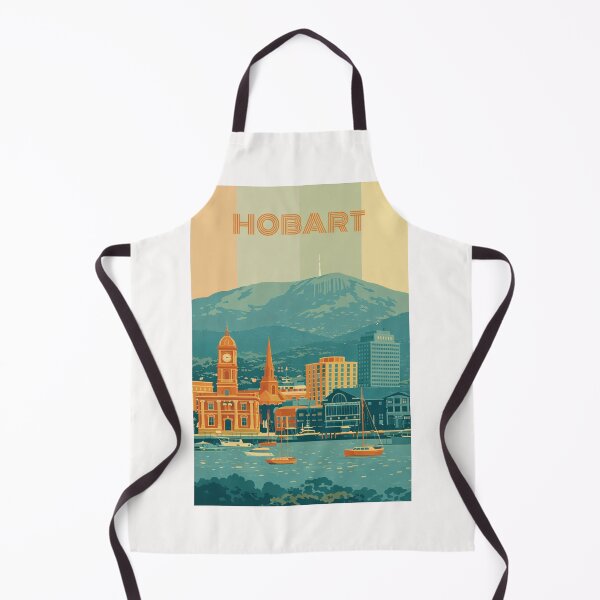 Item preview, Hobart Waterfront with Town Hall, Sailboats and Mount Wellington designed and sold by Places On Earth.