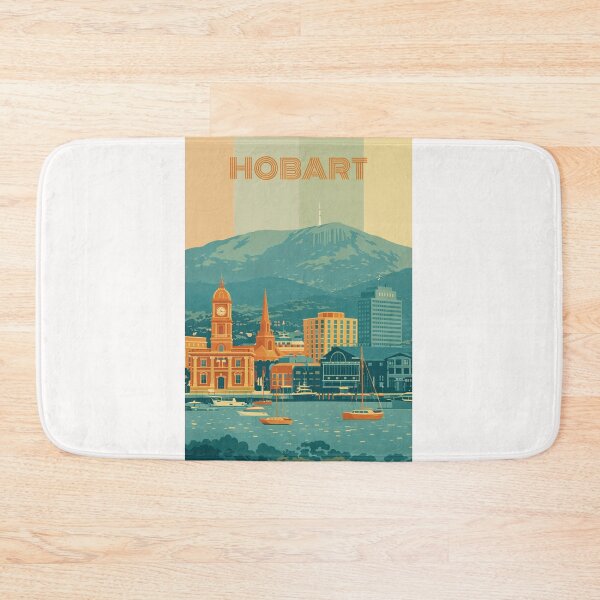 Item preview, Hobart Waterfront with Town Hall, Sailboats and Mount Wellington designed and sold by Places On Earth.