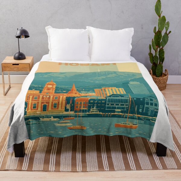 Item preview, Hobart Waterfront with Town Hall, Sailboats and Mount Wellington designed and sold by Places On Earth.