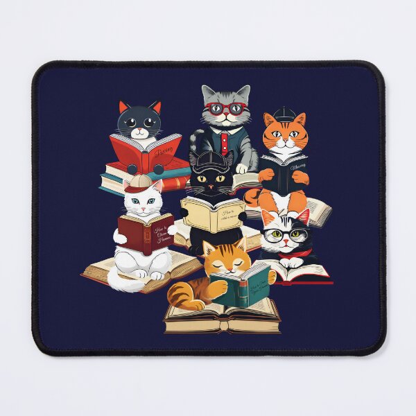 Item preview, Cats Reading Illustration | Cat Art | Book Lover designed and sold by UnhingedBird.