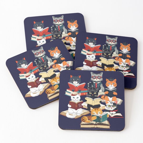 Item preview, Cats Reading Illustration | Cat Art | Book Lover designed and sold by UnhingedBird.