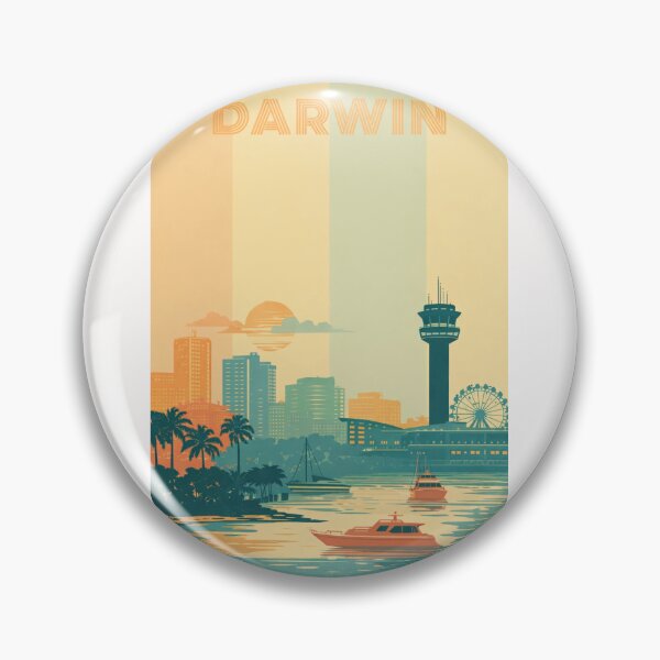 Item preview, Darwin Waterfront with Skyline, Ferris Wheel and Marina Boats at Sunset designed and sold by Places On Earth.