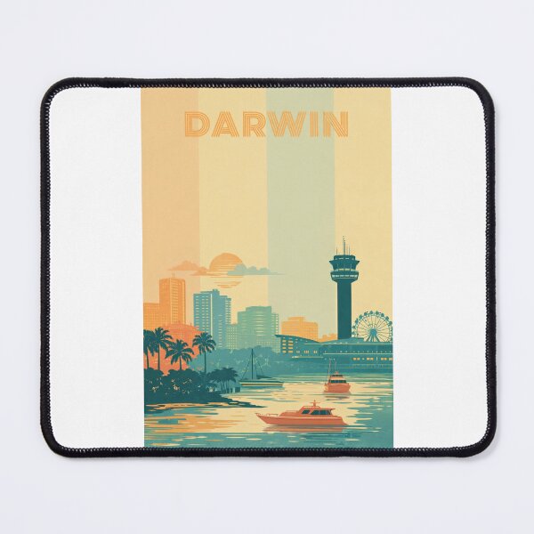 Item preview, Darwin Waterfront with Skyline, Ferris Wheel and Marina Boats at Sunset designed and sold by Places On Earth.