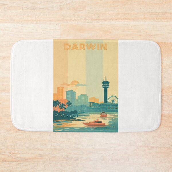 Item preview, Darwin Waterfront with Skyline, Ferris Wheel and Marina Boats at Sunset designed and sold by Places On Earth.