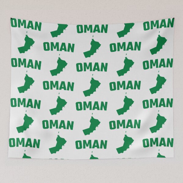 Item preview, Oman Map Silhouette - Classic Green Heritage Design designed and sold by mashmosh.