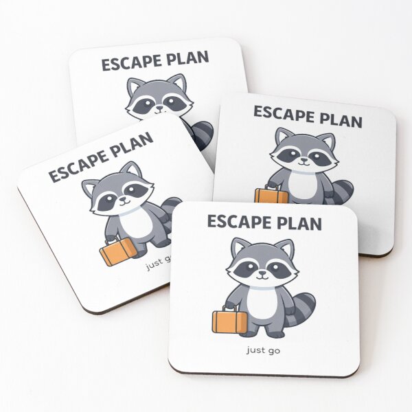 Item preview, Escape Plan Just Go Raccoon designed and sold by the-dovlat.