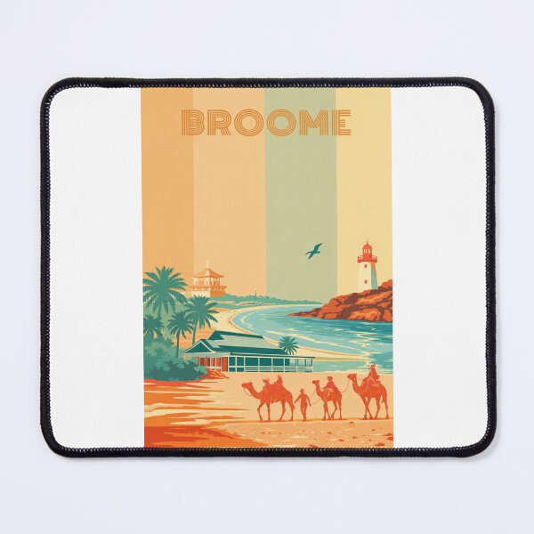 Item preview, Broome Beach with Cable Beach Camels, Gantheaume Point and Lighthouse designed and sold by Places On Earth.