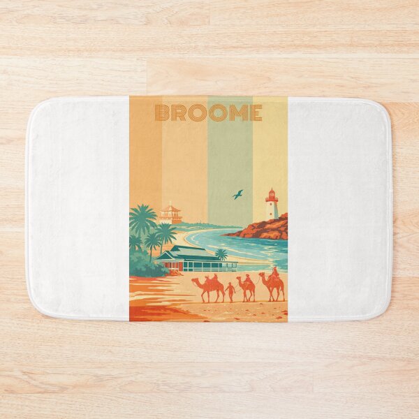 Item preview, Broome Beach with Cable Beach Camels, Gantheaume Point and Lighthouse designed and sold by Places On Earth.