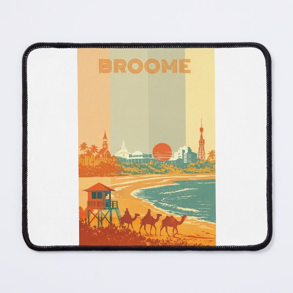 Item preview, Broome Sunset Coastline with Courthouse, Tower and Cable Beach Camels designed and sold by Places On Earth.