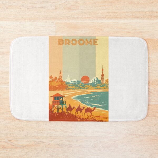 Item preview, Broome Sunset Coastline with Courthouse, Tower and Cable Beach Camels designed and sold by Places On Earth.