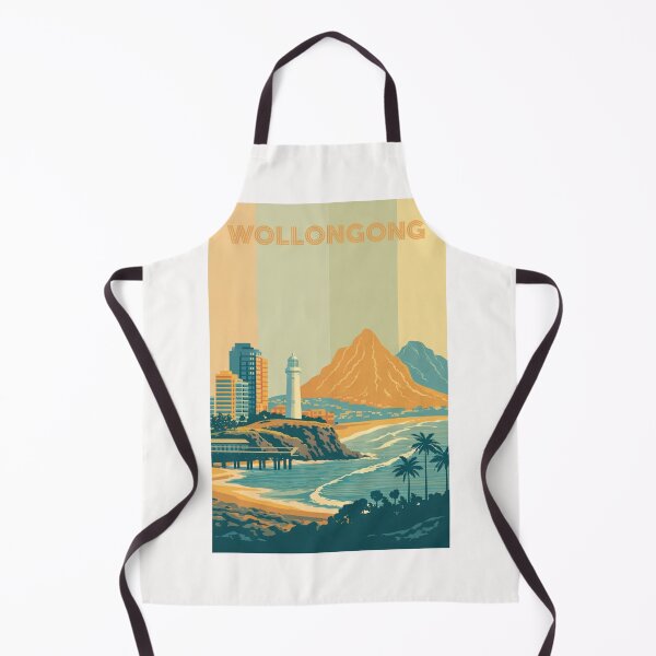 Item preview, Wollongong Coastline with Skyscrapers, Lighthouse and Mount Keira designed and sold by Places On Earth.
