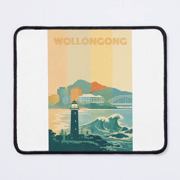 Item preview, Wollongong Seaside with Lighthouse, Ferris Wheel and Ocean Waves designed and sold by Places On Earth.