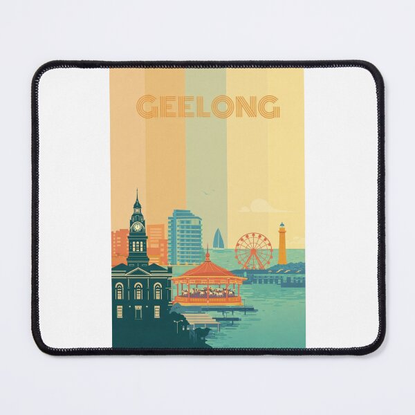 Item preview, Geelong Waterfront with Town Hall, Carousel and Bay Ferris Wheel designed and sold by Places On Earth.