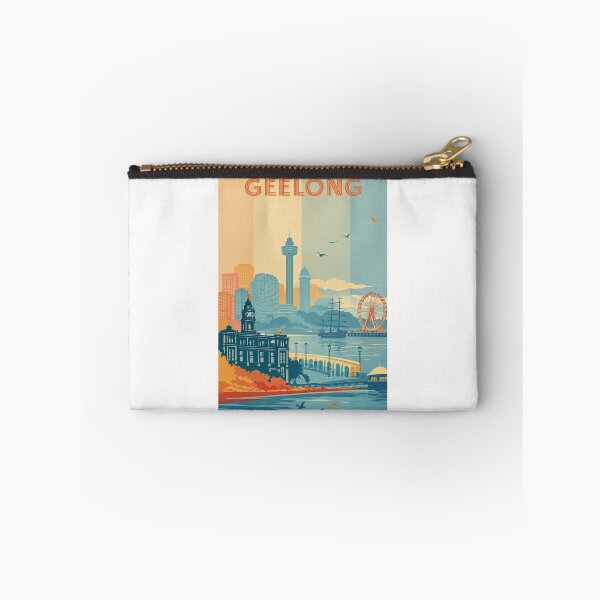 Item preview, Geelong Skyline with Town Hall, Ferris Wheel and Historic Tall Ship designed and sold by Places On Earth.