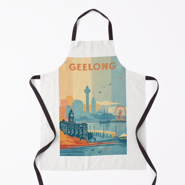 Item preview, Geelong Skyline with Town Hall, Ferris Wheel and Historic Tall Ship designed and sold by Places On Earth.