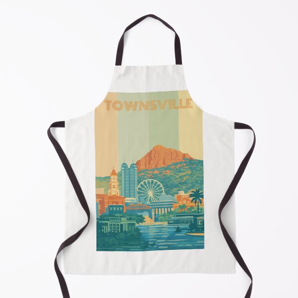 Item preview, Townsville Cityscape with Castle Hill, Ferris Wheel and Courthouse Clocktower designed and sold by Places On Earth.