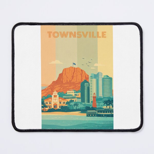 Item preview, Townsville Skyline with Castle Hill, Lighthouse and Government Buildings designed and sold by Places On Earth.