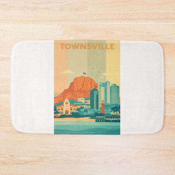 Item preview, Townsville Skyline with Castle Hill, Lighthouse and Government Buildings designed and sold by Places On Earth.