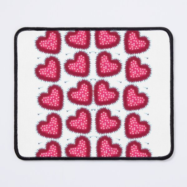 Item preview, Fuzzy Pink Heart Pattern: Vibrant Turquoise Dopamine Decor designed and sold by HopeAndHustle.