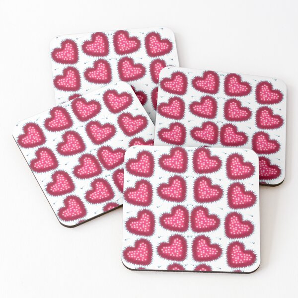 Item preview, Fuzzy Pink Heart Pattern: Vibrant Turquoise Dopamine Decor designed and sold by HopeAndHustle.