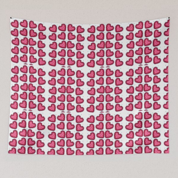 Item preview, Fuzzy Pink Heart Pattern: Vibrant Turquoise Dopamine Decor designed and sold by HopeAndHustle.