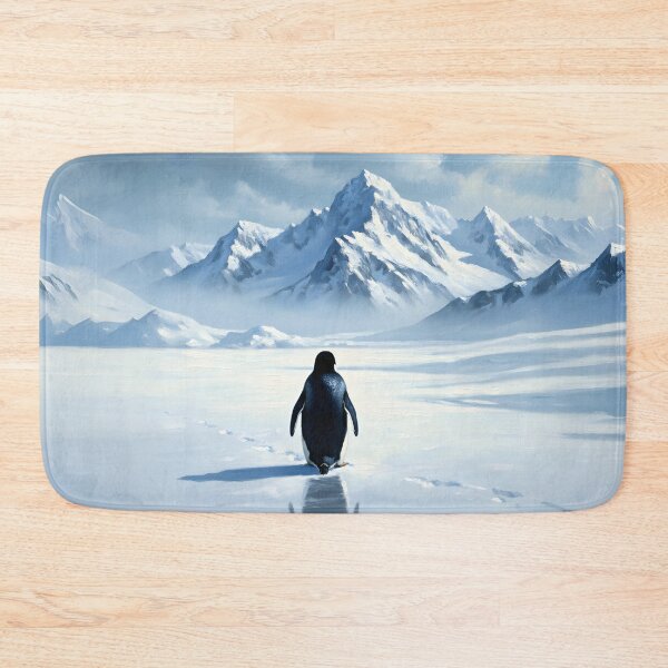 Item preview, Nihilist Penguin | Antarctic Winter Art  Oil Painting designed and sold by DesignAnother.
