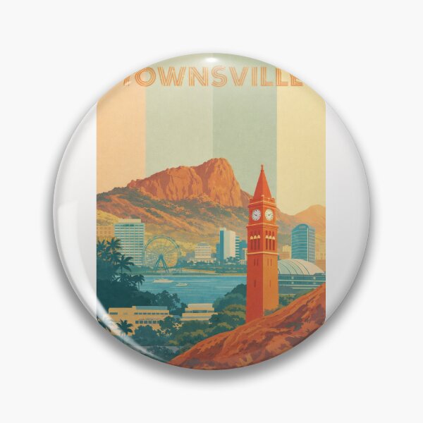 Item preview, Townsville View with Castle Hill, Clocktower and Waterfront Ferris Wheel designed and sold by Places On Earth.