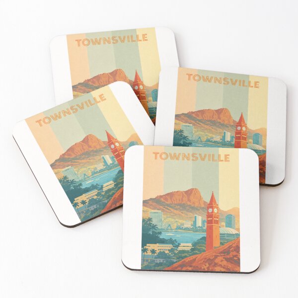 Item preview, Townsville View with Castle Hill, Clocktower and Waterfront Ferris Wheel designed and sold by Places On Earth.