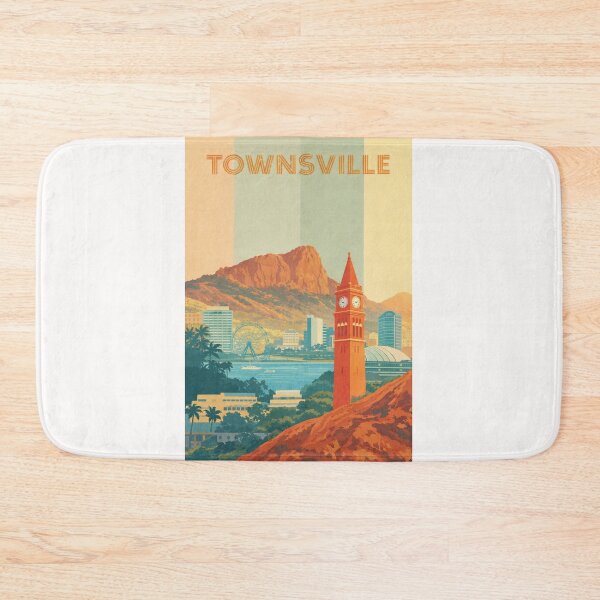 Item preview, Townsville View with Castle Hill, Clocktower and Waterfront Ferris Wheel designed and sold by Places On Earth.