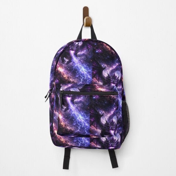 Item preview, A cosmic shadow dragon charges toward the viewer, glowing with violet energy amid stars and nebulae. This original digital fantasy artwork captures epic motion and dark cosmic power. designed and sold by EternalDragons.