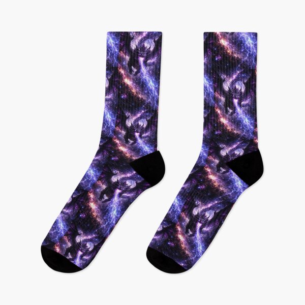 Item preview, A cosmic shadow dragon charges toward the viewer, glowing with violet energy amid stars and nebulae. This original digital fantasy artwork captures epic motion and dark cosmic power. designed and sold by EternalDragons.