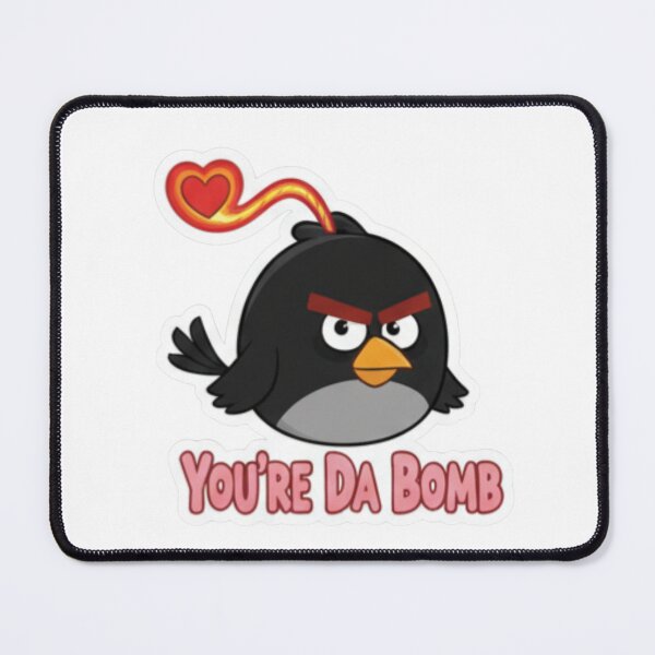 Item preview, Funny Black Bomb Bird with Heart Fuse Sticker designed and sold by ZyVoAli.