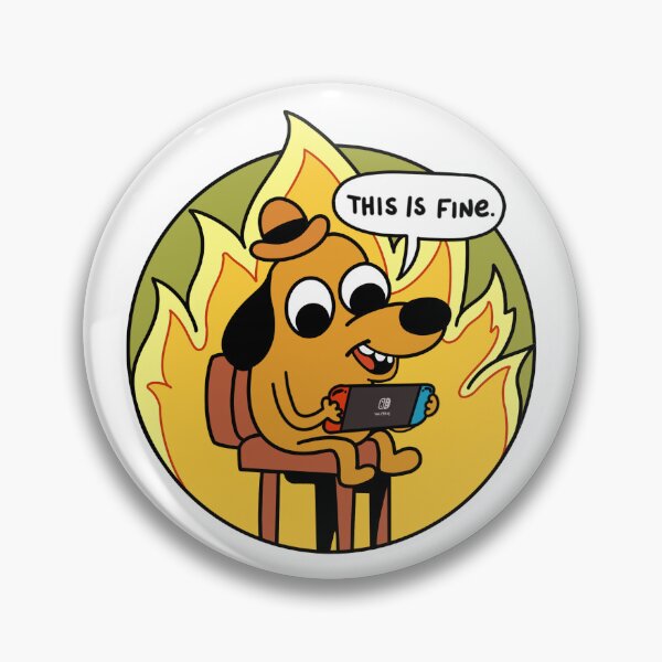 Item preview, This is fine gaming sticker designed and sold by LadyHarker.