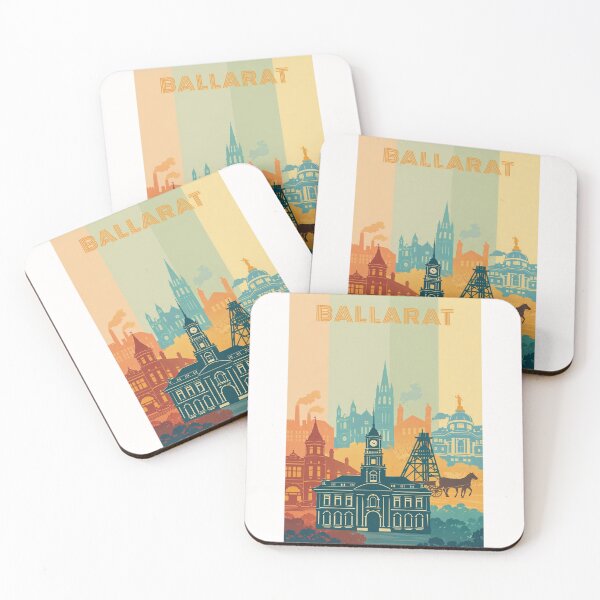 Item preview, Ballarat Heritage Landmarks with Town Hall, Cathedral and Gold Mining Tower designed and sold by Places On Earth.