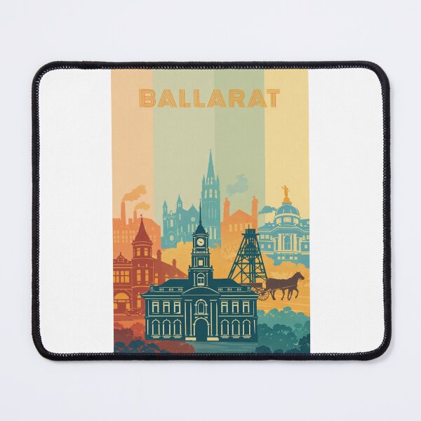 Item preview, Ballarat Heritage Landmarks with Town Hall, Cathedral and Gold Mining Tower designed and sold by Places On Earth.