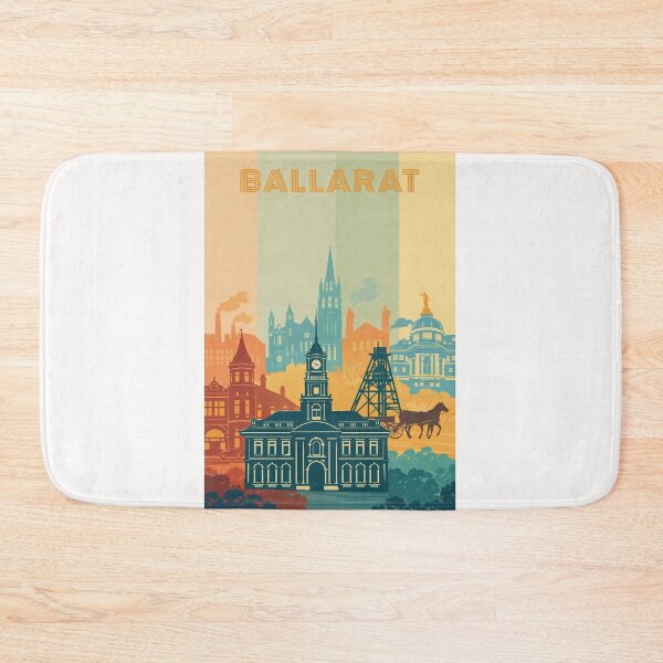 Item preview, Ballarat Heritage Landmarks with Town Hall, Cathedral and Gold Mining Tower designed and sold by Places On Earth.