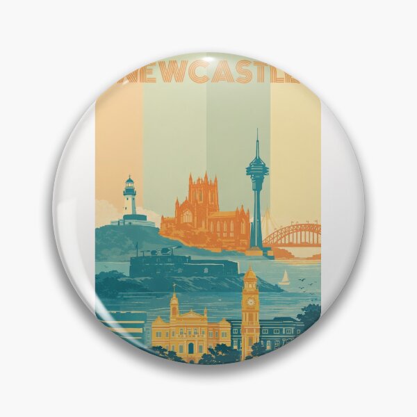 Item preview, Newcastle Landmarks with Cathedral, Lighthouse and Harbour View designed and sold by Places On Earth.