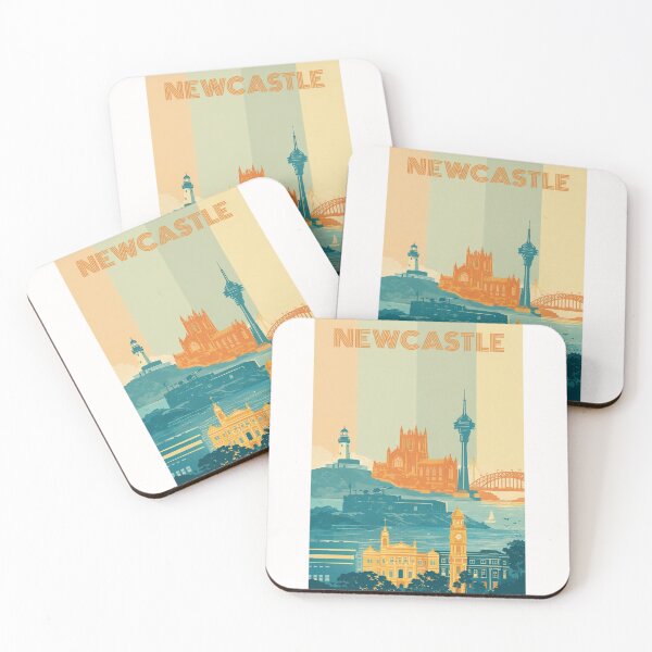 Item preview, Newcastle Landmarks with Cathedral, Lighthouse and Harbour View designed and sold by Places On Earth.