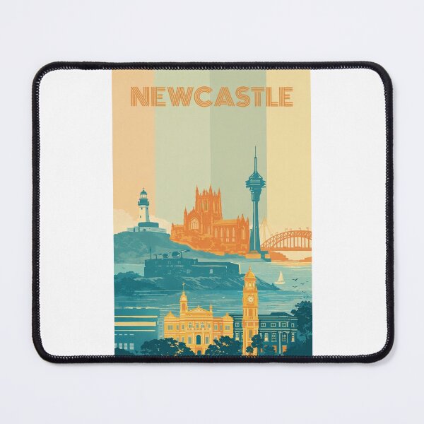 Item preview, Newcastle Landmarks with Cathedral, Lighthouse and Harbour View designed and sold by Places On Earth.