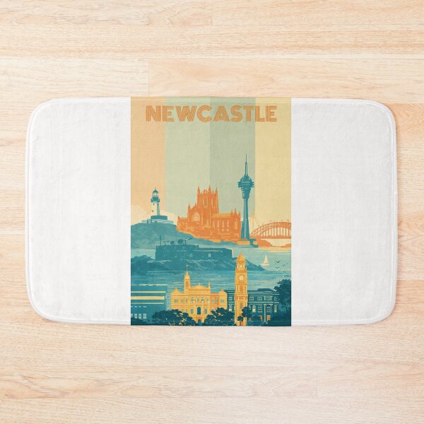 Item preview, Newcastle Landmarks with Cathedral, Lighthouse and Harbour View designed and sold by Places On Earth.