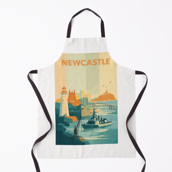 Item preview, Newcastle Waterfront with Nobbys Lighthouse, Bridges and Warship designed and sold by Places On Earth.