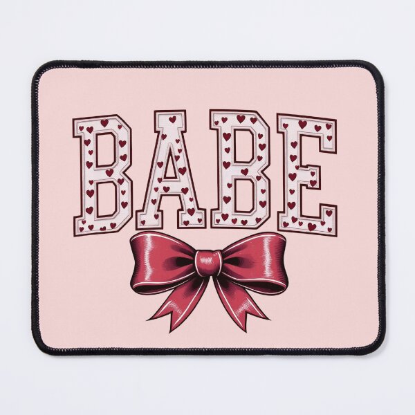 Item preview, Babe Varsity Aesthetic – Red Coquette Bow and Heart Pattern designed and sold by CoquetteDigitalArt.