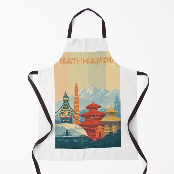 Item preview, Kathmandu Temples with Boudhanath Stupa, Dharahara Tower and Himalayas designed and sold by Aryabek.