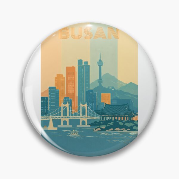 Item preview, Busan Skyline with Gwangan Bridge, Busan Tower and Traditional Pavilion designed and sold by Aryabek.